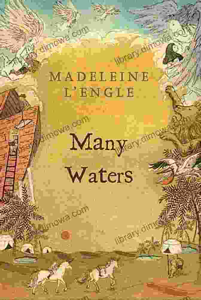 Many Waters Book Cover Featuring Meg Murry And Charles Wallace Standing On A Rocky Shore, Surrounded By A Swirling Vortex Of Water. The Wrinkle In Time Quintet: 1 5 (A Wrinkle In Time Quintet)